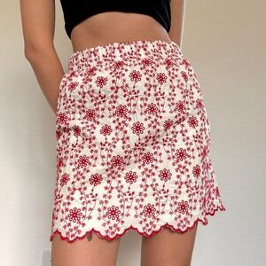 Jun & Ivy by Francesca's Embroidered Mini Skirt – Size M